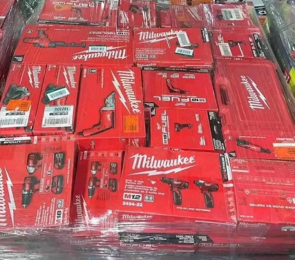 Milwaukee Tools Pallet – 120 Mixed Professional Tools